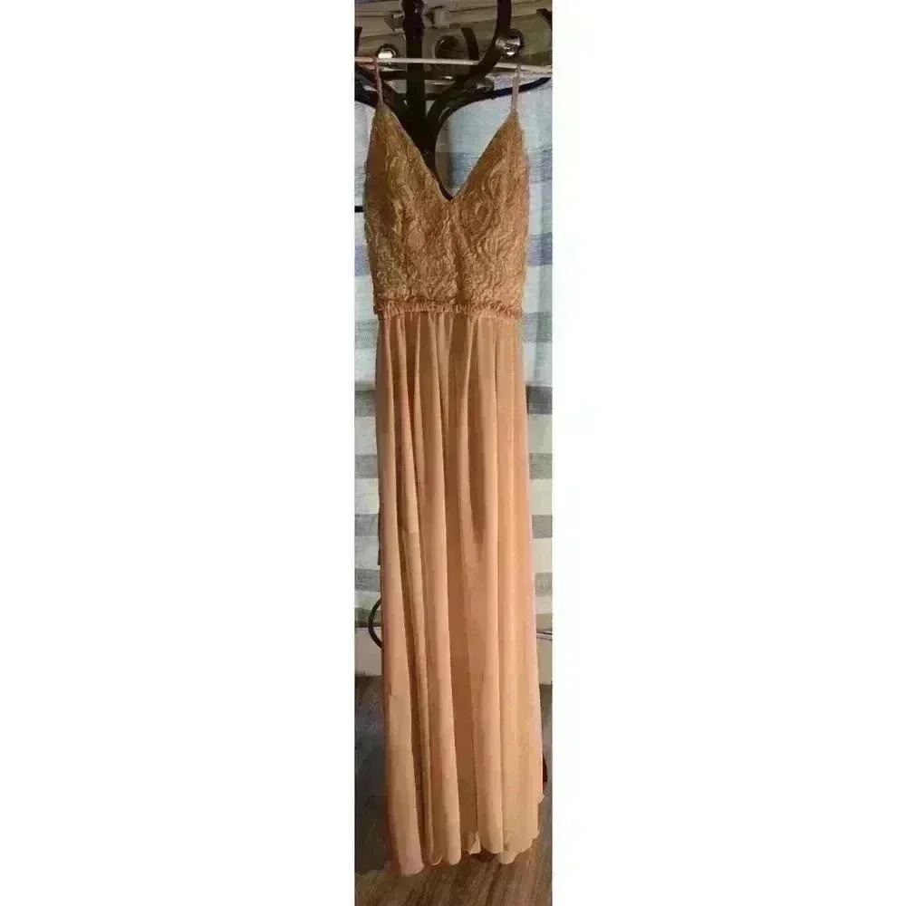 Soieblu Women's Bridal Fantasy Peach Size Small Dress